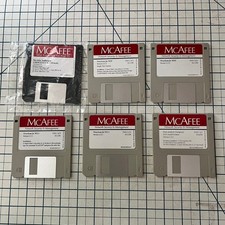 McAfee VirusScan Software Lot of 7 3.5" Floppy Disks 1996 PC Windows Vintage