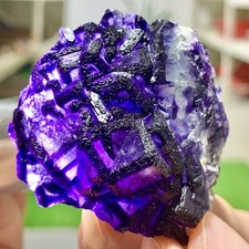 74G Inner Mongolia Natural Fluorite Purple Edged Cube Crystal Mineral Specimen