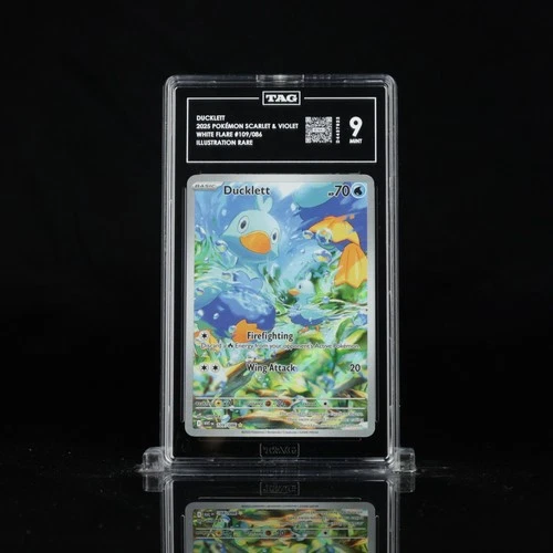 2025 POKEMON WHT EN-WHITE FLARE ILLUSTRATION RARE #109 DUCKLETT TAG 9