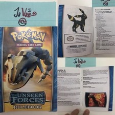 EX Unseen Forces Rulebook Only 2005 ?See Photos Vintage! Umbreon 1 DAY SHIP