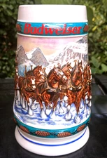 1993 Budweiser Holiday Beer Stein “Special Delivery” Collection * Anheuser Busch