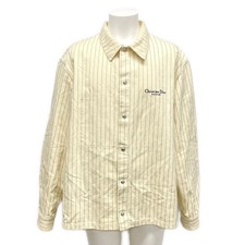 Auth DIOR/ChristianDior - 033D490J318X Cream Dark Navy Cotton Lightweight Jacket