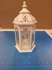 White Decorative Lantern LED Bulb Accent Lighting Home Decor 13" Tall