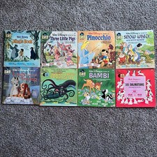 Lot of 8 Vintage Walt Disney Vinyl LP 33 1/3 and Read-A-Long Book - Bambi - 101