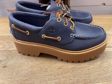 TIMBERLAND WOMEN'S STONE STREET BOAT SHOE DARK BLUE FULL GRAIN A2GVF-EP1