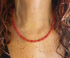  COLLANA CORALLO ROSSO NATURALE. DONNA UOMO UNISEX 