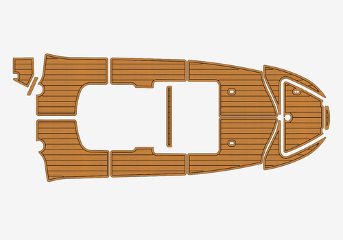 2010 Pioneer Centre Cab Anti-slip mat Custom EVA teak marine faux mat deck floor - Foto 1 di 13