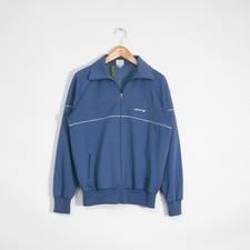 Vintage 80s Adidas Trefoil Windbreaker Track Jacket Mens Large - Zip Up Striped