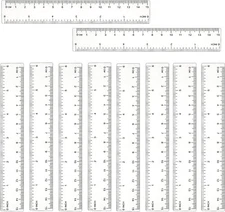 DIVINA VITAE 10 Pack Clear Ruler 6 Inch Small Plastic Transparent 