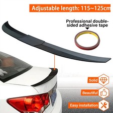 Adjustable Rear Trunk Spoiler Lip Roof Tail Wing Black For Car Sedan Universal
