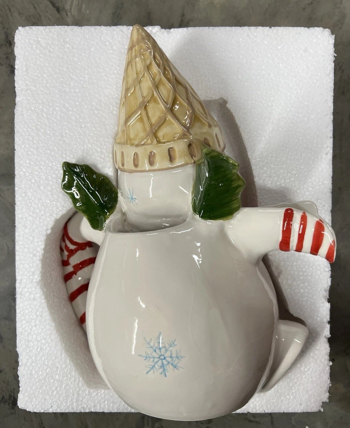 •NEW• 2023 Mr Bingle Fitz & Floyd Christmas Pitcher Snowman W/ Ice Cream Hat NIB