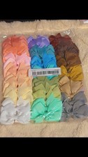 Girls Multicolor Bow Hair Clips Set, Fabric, Solid, Colorful Theme
