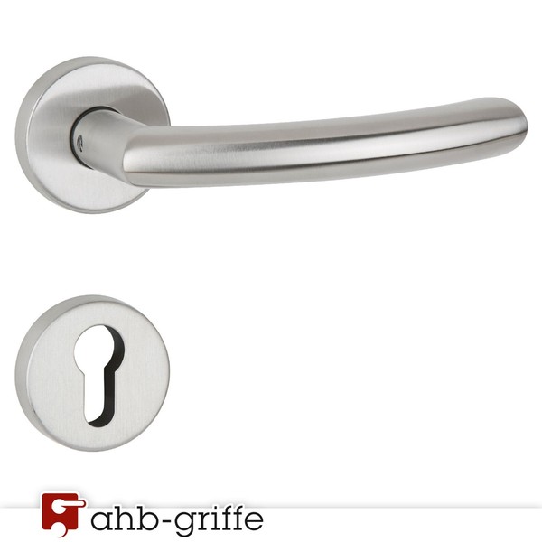 Hermat TüRgriff Basic 04 Rosette Edelstahl Matt Pz TüRdrüCker TüRbeschlag-image