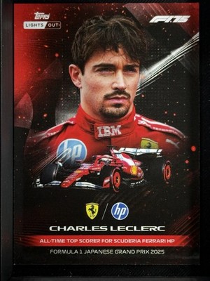 2025 Topps Lights Out Formula 1 F1 Charles Leclerc RECORDS