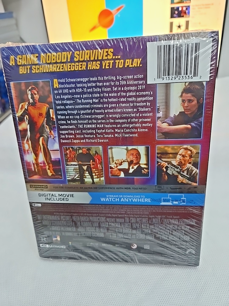 The Running Man 4K UHD Steelbook With Slipcover Brand New Sealed