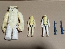 Vintage Star Wars 1981 Wampa + 1980 Imperial Storm Troopers w/Weapons