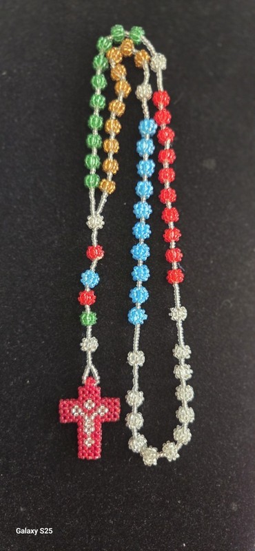 Catholic Rosary, Seed Beads,  Hand Made