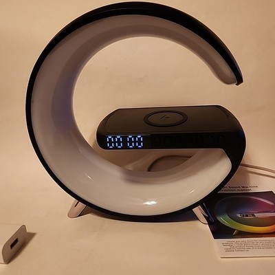 SMART LIGHT SOUND MACHINE Rythm RGB Light Bar Smart Alarm Clock Wireless Charger