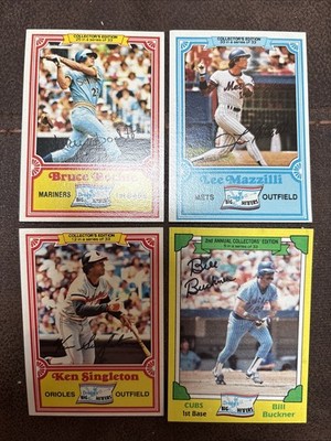 (4) 1981 & 1982 Topps Baseball Drakes Big Hitters Card Lot!