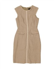 J. CREW Womens Loose Fit Sheath Dress US 2 XS Beige Linen AB07