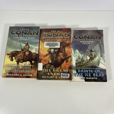Age Of Conan Hyborian Adventures Mariotte Knaak PB Lot 3 Soldiers Quest Fantasy