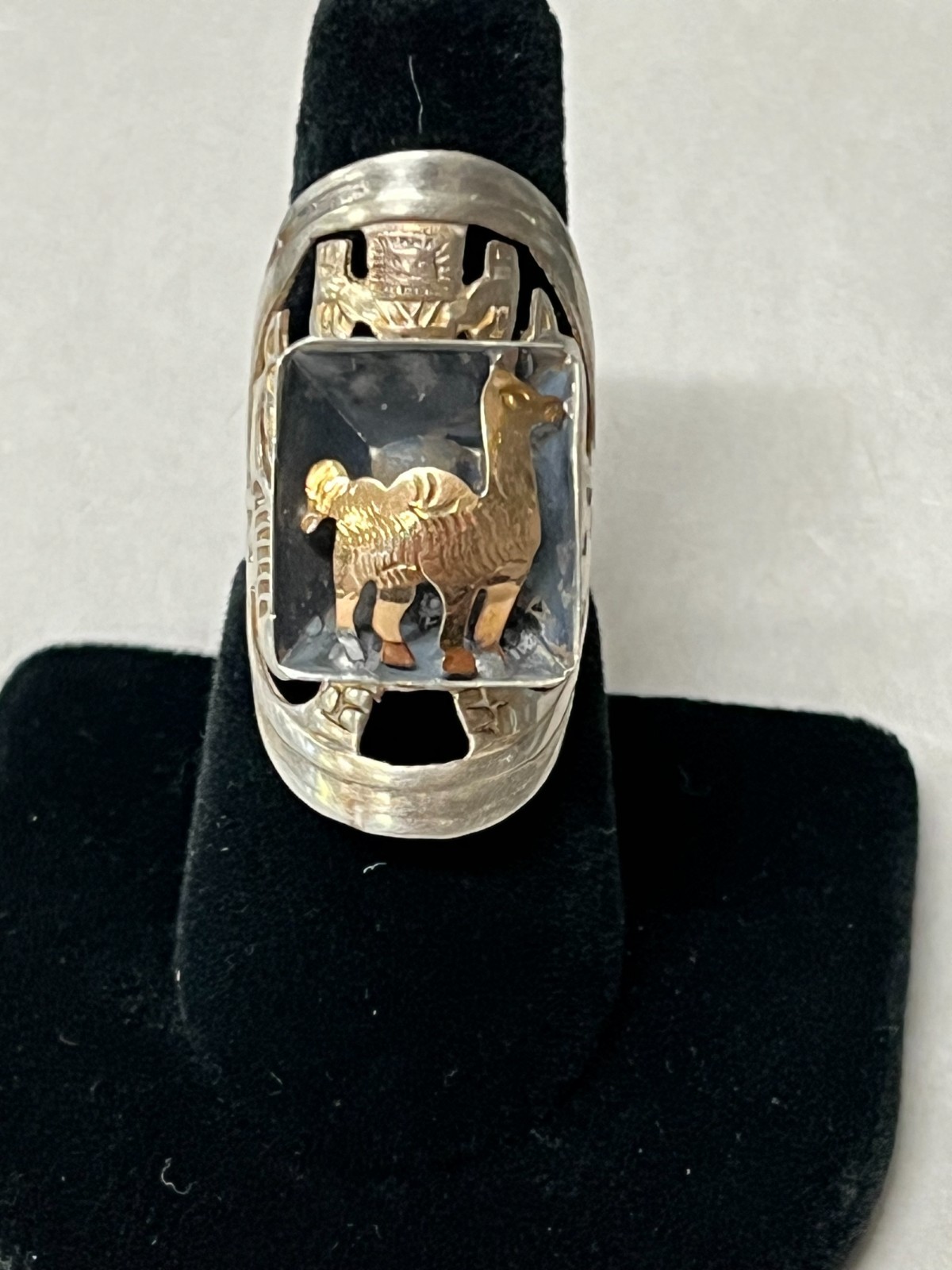 STERLING SILVER NATIVE AMERICAN RING ADJUSTABLE W… - image 1