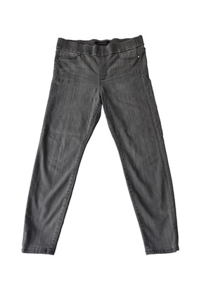 Liverpool The Skinny Pull On Jeans Womens 12P Gray Meteorite Wash Stretch