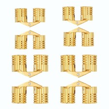 Hidden Brass Barrel Hinges, 4-Piece Set for Jewelry Box Crafting - 8mm and 1...