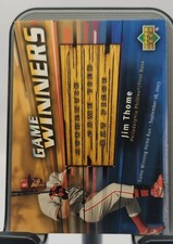2004 Upper Deck - Game Winners Authentic Game Used Bat Pc Jim Thome #GW-JT (MEM)