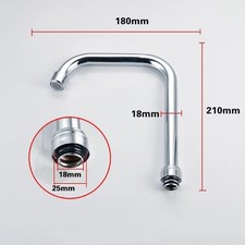 Kitchen Faucet Replacement Stainless Steel Sink Tap Spout Pipe Fittings Single H