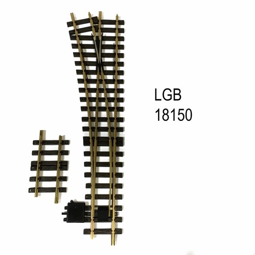 Aiguillage droit gauche manuel R5 à 15 degrés train de jardin -G-1/22.5-LGB 1815 | Condition: Neuf