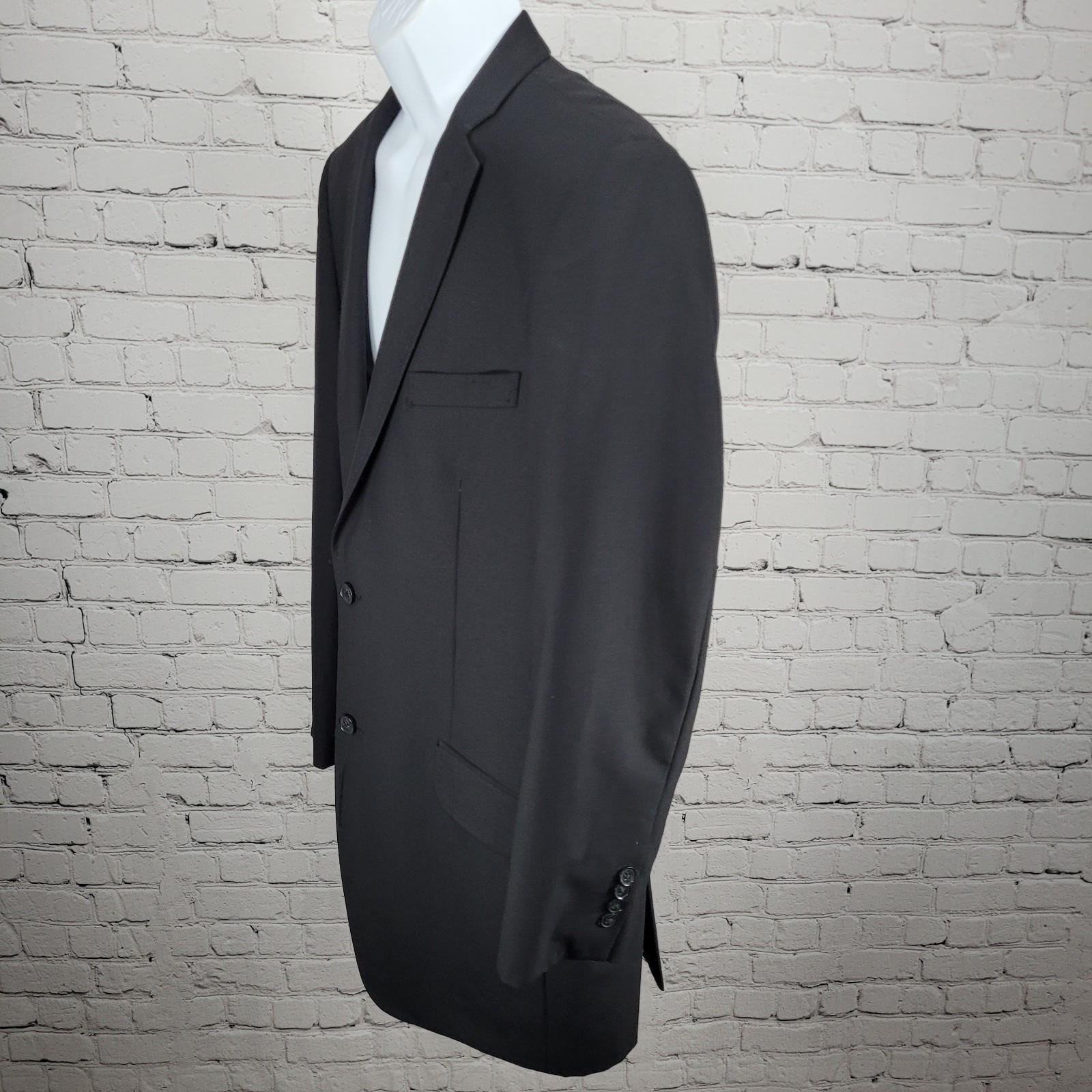 Bachrach Black 100% Wool 3 Button Double Vented N… - image 13