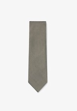Image of BOSS Hugo Boss Mens 7.5cm Silk Blend Necktie Tie | Silver Grey Texture | RRP £79