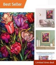 Magnificent 5D Tulips Diamond Painting Kit - All-Inclusive DIY Art Project