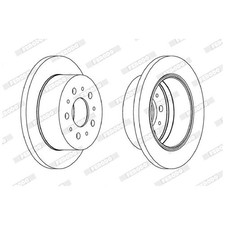 2x Ferodo Scheibenbremse hinten 00004246Y7 1606306680 1618862980 422835 26047182