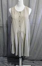 M A Dainty Sleeveless Top s.8 Ivory Silk Button Down 