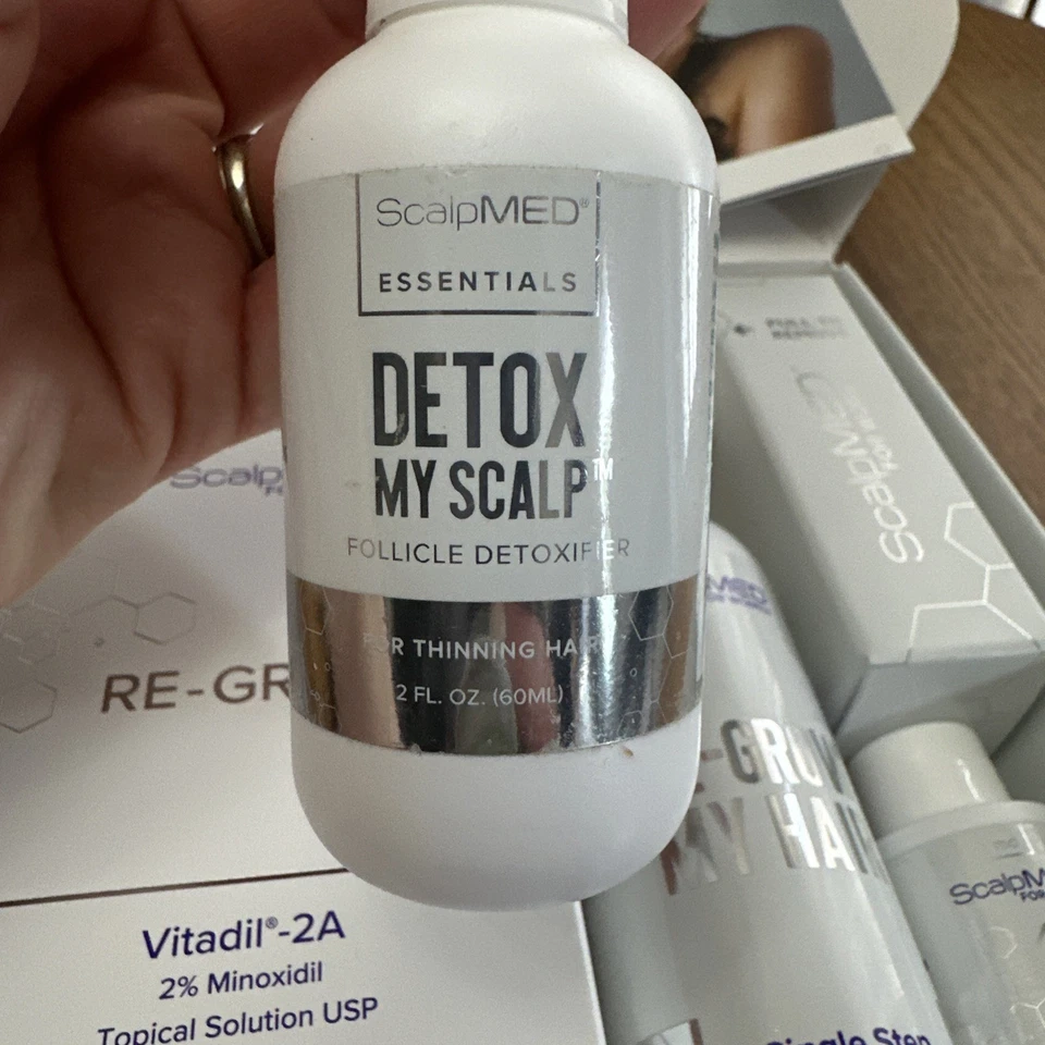 Nuevo en caja Kit de pérdida de cabello para re-crecimiento ScalpMED para mujeres suministro para 2 meses nuevo en caja sellada Foto 3 de 4