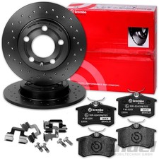 brembo SPORT BREMSSCHEIBEN + BELÄGE HINTEN für AUDI A1 A3 LEON FABIA OCTAVIA