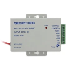 K80 Power Supply Control for DC 12V 3A to AC 110-240V 36W for Door Access System