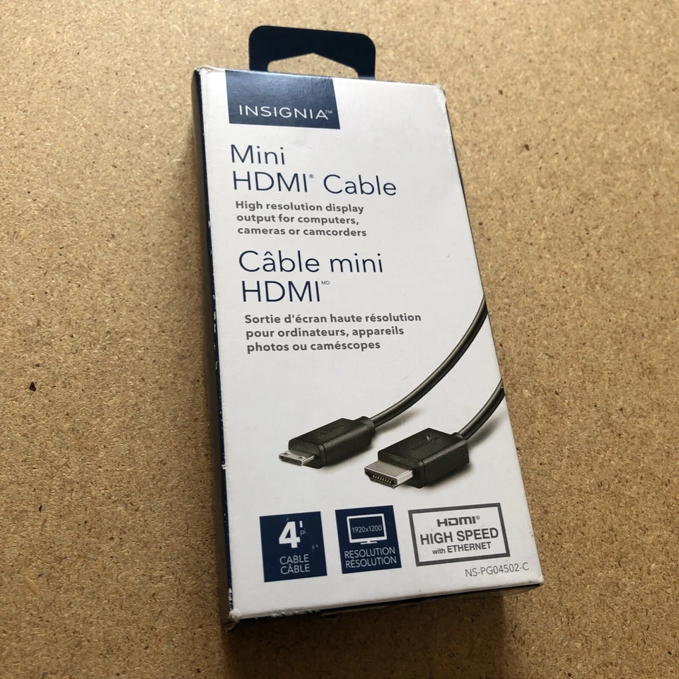 Lot 10X Insignia 4ft Mini HDMI C to HDMI A Cable HD for Canon Sony Nikon Camera - Image 2 of 4