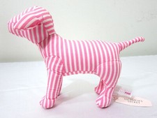 RARE   NEW   Victoria Secret Pink 2004 TAG STRIPE MINI DOG COLLECTIBLE CHRISTMAS