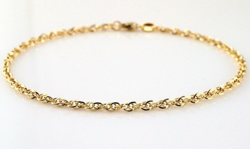 9ct Gold Diamond Cut Prince Of Wales Chain Bracelet 18cm / 7 inch - 第 1/4 張圖片