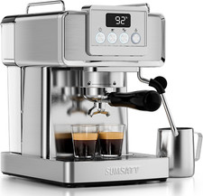 Espresso Machine 20 Bar with Milk Frother, Professional Coffee Maker, Stainless