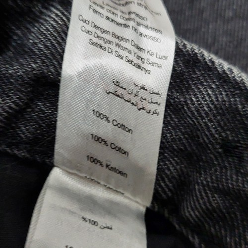 Neu Look Jungen normale Passform Größe 30x27 Knopfleiste konisch schwarze Denim Jeans - Bild 10 von 13