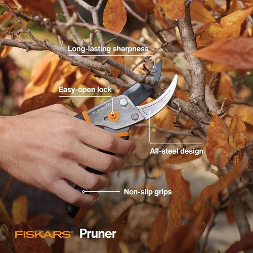 Fiskars Bypass Pruning Shears,5/8-Inch Cut Capacity Garden Clippers,Gardening-US - Picture 4 of 12