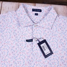 NEW Peter Millar Golf Shirt Polo Crown Crafted All Over Print Size XL W/RPR