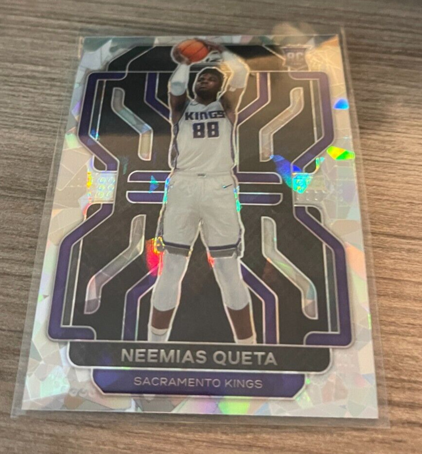 2021-22 Panini Prizm Basketball Neemias Queta Cracked ICE Prizm #316 Rookie Card