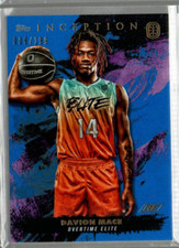 2021-22 Topps Inception Overtime Elite Blue #28 Davion Mace /199 