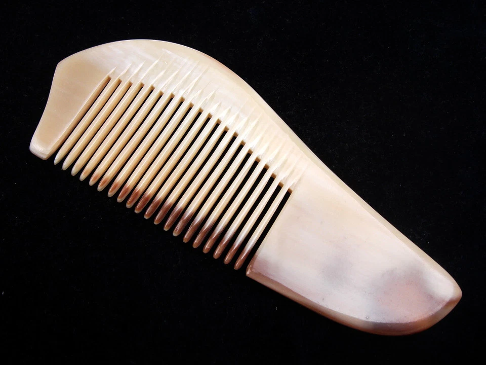 Authentic Ox Horn Hand Crafted Pocket Comb Fashion Hair Organizer New #03042204 - Image 4 of 4
