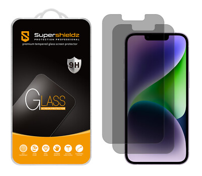 2x Supershieldz Privacy Tempered Glass Screen Protector for iPhone 14/16e/ 17e